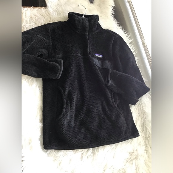 🏔Patagonia Snap T Fleece Pullover Size Small Black - Picture 3 of 9